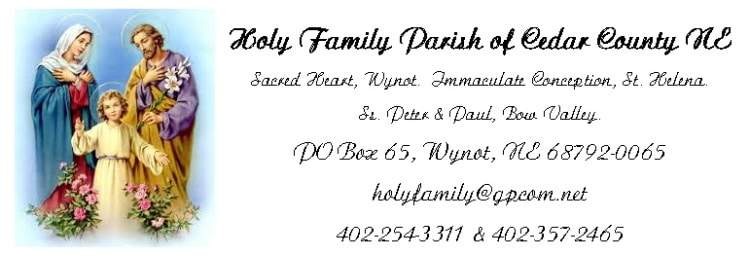 holy family catholic church bow valley 68739 6079